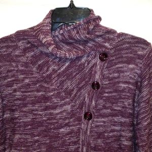 Wrap Sweater with Cowl shaped neckline